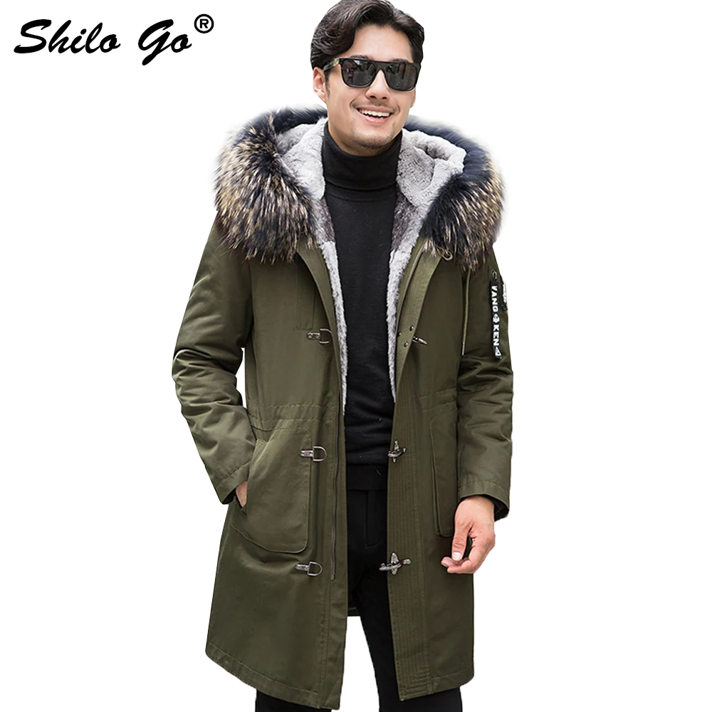 6XL Mens Winter Wine Army Green Parkas Coats Thick Parkas Plus Size