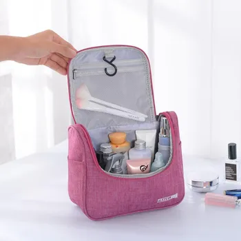 

Travel Cosmetic Bag Waterproof Oxford Wash Shaving Bag For Women Toiletry Storage Organizer Pouch Men Hanging Large Makeup Kit
