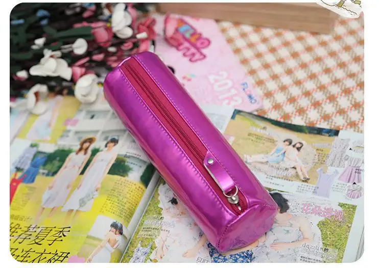 Переливающийся лазерный чехол для карандашей, качественные школьные принадлежности, канцелярские принадлежности Bts, Подарочный чехол для карандашей, школьный милый пенал, школьная сумка для карандашей - Цвет: Purple