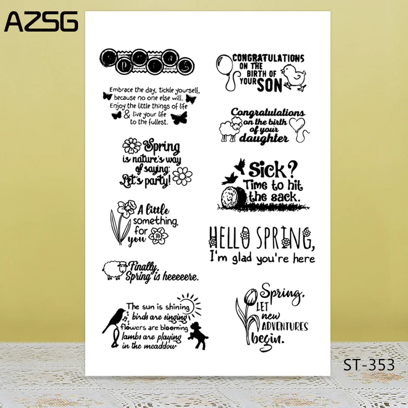 

Spring view Transparent Silicone Clear Stamps/seal for DIY Scrapbooking/Card Making/Photo Album Decoration Supplies