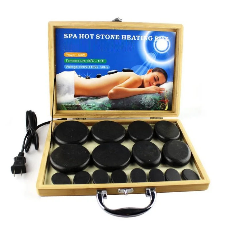 Professional Massage Hot Stone Set and Gem Massage Portable Massage