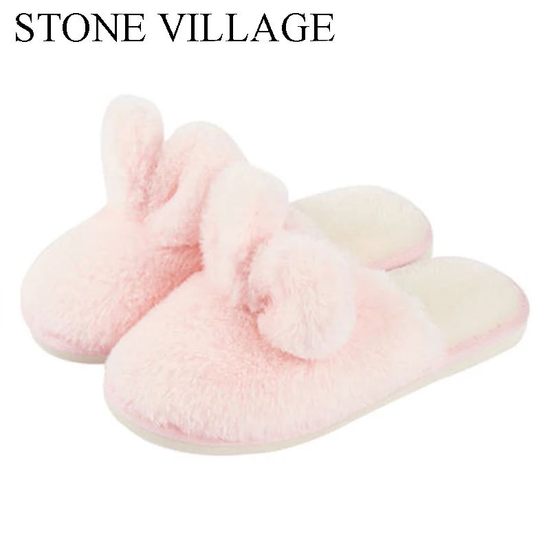 comprar Linda de Algodão Chinelos Em Casa Sandálias Das Mulheres de Sapatos de Interior Para O Quarto Casa de Inverno Quente Fundo Macio Flats Plus Size 35 45