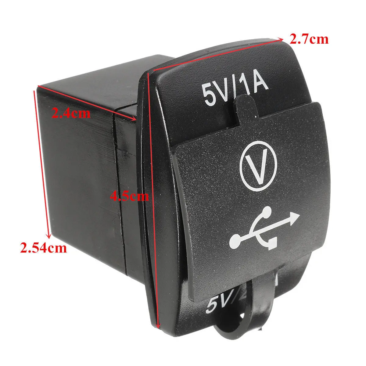 1pcs 12V Red LED Car Boat Marine Voltmeter Dual USB Charger Socket Power Adapter