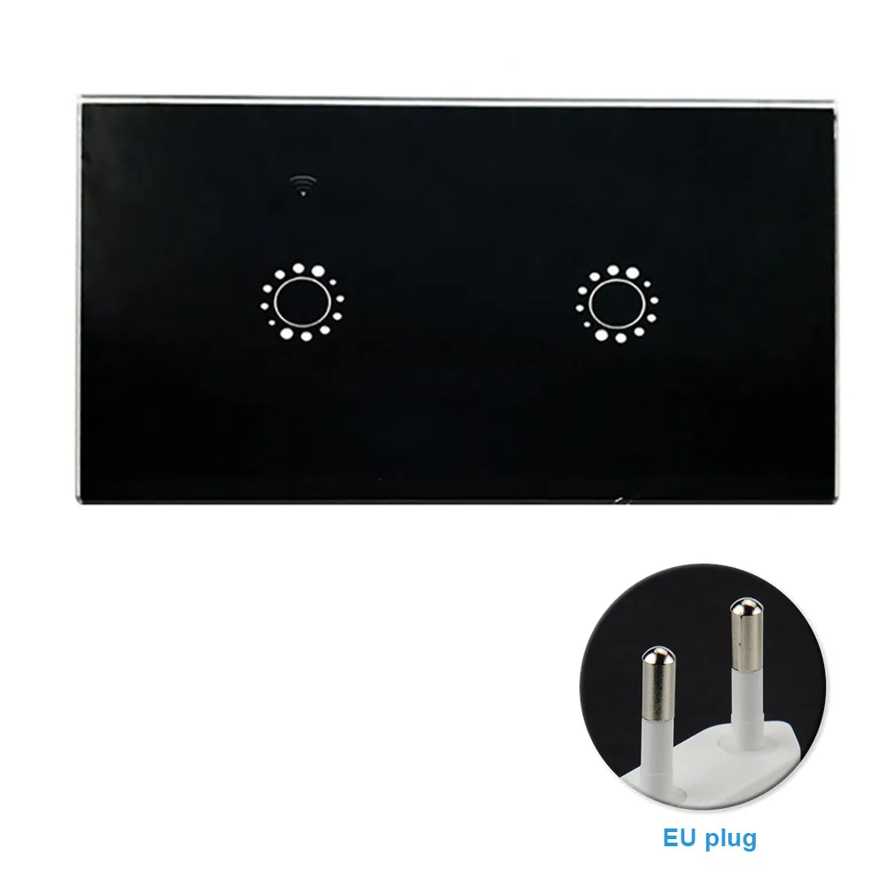 

Touching Voice Control Wireless Universal Replacement Accessories Home Wall Light ABS Timing Switch Panel WIFI Smart APP Remote