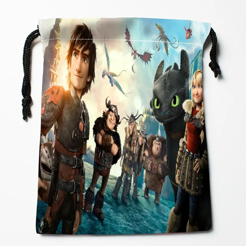 

New Arrival How to Train Your Dragon 0W Drawstring Bags Custom Storage Printed Receive Bag Type Bags Storage Bags Size 18X22cm