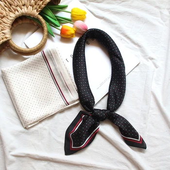 

Fashion small dot design 70cm square scarf luxury silk women's neck scarves neckerchief hair scarfs wristband bag wrappy 701#