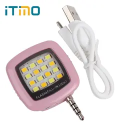 ITimo сотовый телефон камера заполняющий свет мини мм 3,5 мм смартфон портативный 16 светодиодов для iPhone IOS Android
