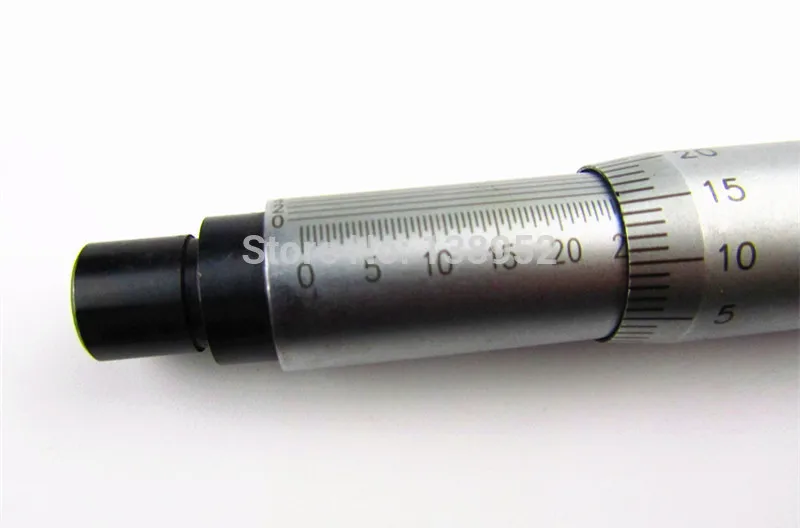 0,001 мм Серебряная плоская игольчатая головка микрометра 0-25 мм 0,01 мм измерительный инструмент с накатанной ручкой регулировки головка микрометра