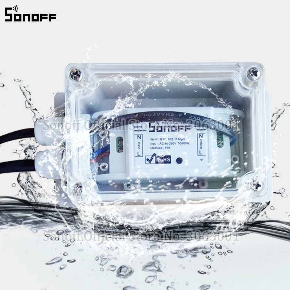 Sonoff IP66 водонепроницаемая распределительная коробка водонепроницаемый чехол водостойкий корпус Поддержка Sonoff Basic/RF/Dual/Pow для рождественских елок
