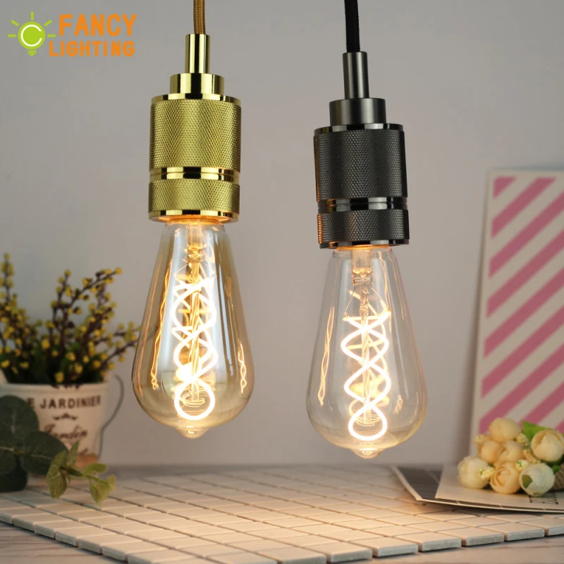Led lamp E27 Golden ST64/G125 Dimmable Soft Filament bulb 220V 4W energy saving lamp for home restaurant decoration powerful led