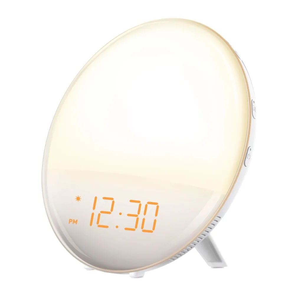 Mpow Led Wake Up Light Alarm Clock Sunrise Simulation Dual Alarm 6 Natural Sounds FM Radio Snooze Function Reloj Despertador 1