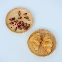 Высококачественные здоровый естественный резиновая деревянный поднос для фотографии Фоновые украшения Еда блюдо фруктовый десерт