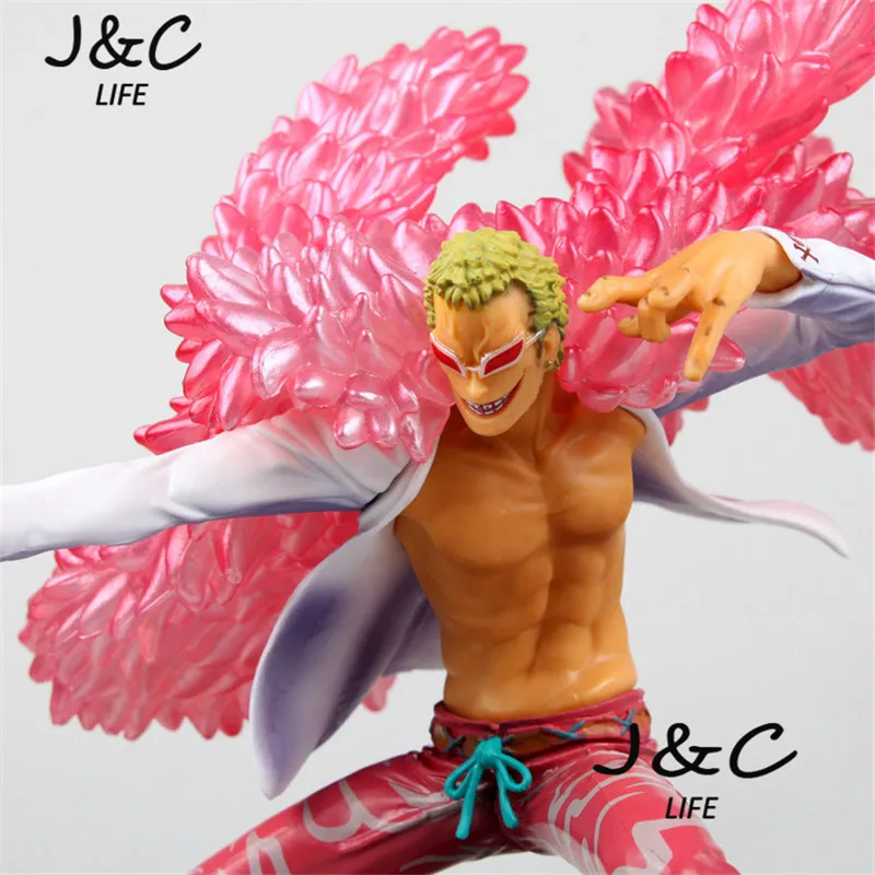 

Free Shipping Hot Sale 19CM One Piece Anime Model stand Donquixote Doflamingo action figure toys Christmas toys