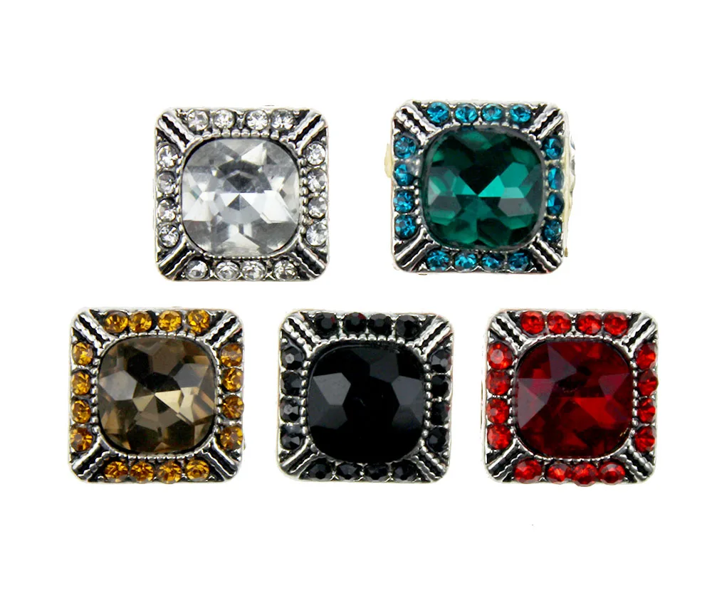 

10 pcs/lot Mixed Colors 12mm Snap Button Jewelry Rhinestones Metal Snap Fit Snap Bracelet Necklace Jewelry Accessories