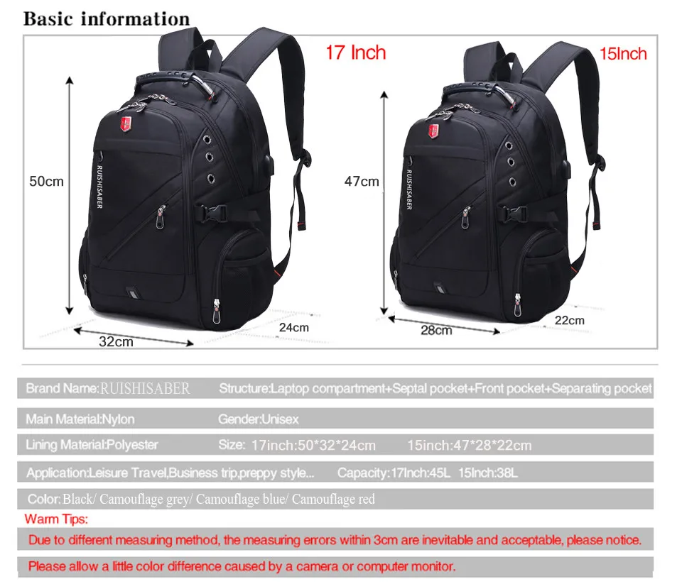 Брендовые новые мужские рюкзаки для ноутбука 17 дюймов с usb зарядкой для подростков, модные мужские рюкзаки Mochila, рюкзак для отдыха в Оксфордском стиле, рюкзак для путешествий, анти вор