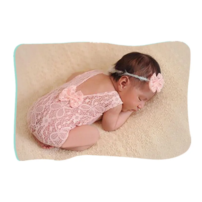 Новорожденный реквизит для фотосъемки кружевное платье для малышей наряд повязка на голову реквизит для фотосъемки