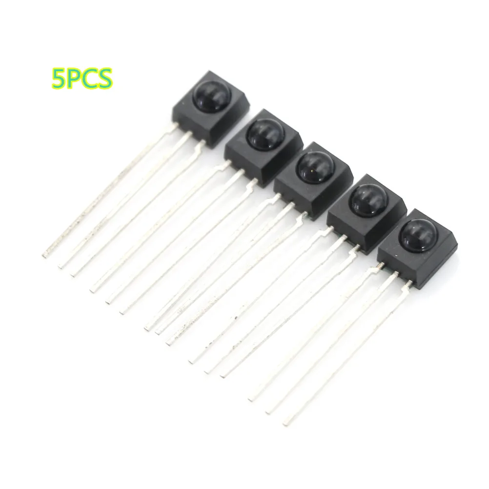 

5X2X1cm 5PCS TSOP4838 IR Receiver Module Reliable Performance 38 KHz Remote Infrared Radiation Module