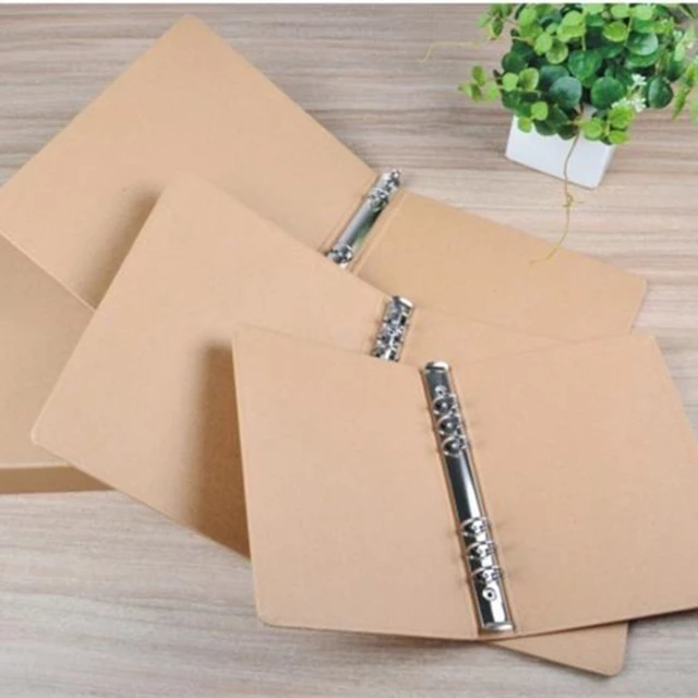 Creative vintage A4/A5/B5/A6  kraft folder documents( no sheets) 4 design kraft binder with slip case box office school supplies