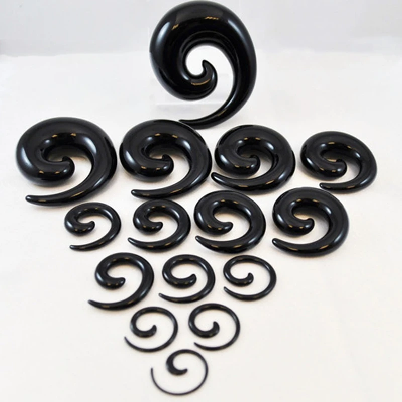12 шт. акриловые спиральные затычки для ушей|tapers fake|acrylic spiralear taper |