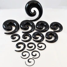 12pçs acrílico espiral de orelha, tapetes de esticar, joia do corpo, conjunto de fita de ouvido falsa de acrílico expansor de orelha