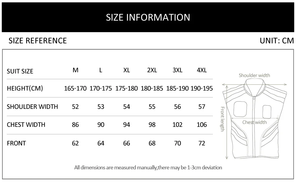 Safety Vest Size Chart