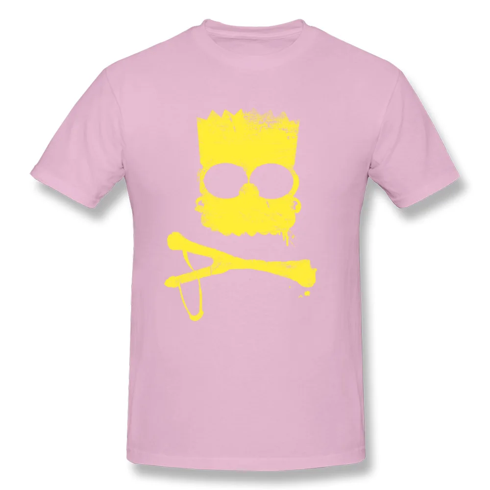 O-Neck Bart 100% Cotton Men T Shirts Family Short Sleeve Tees Prevailing Gift Tops Tees Top Quality Bart pink