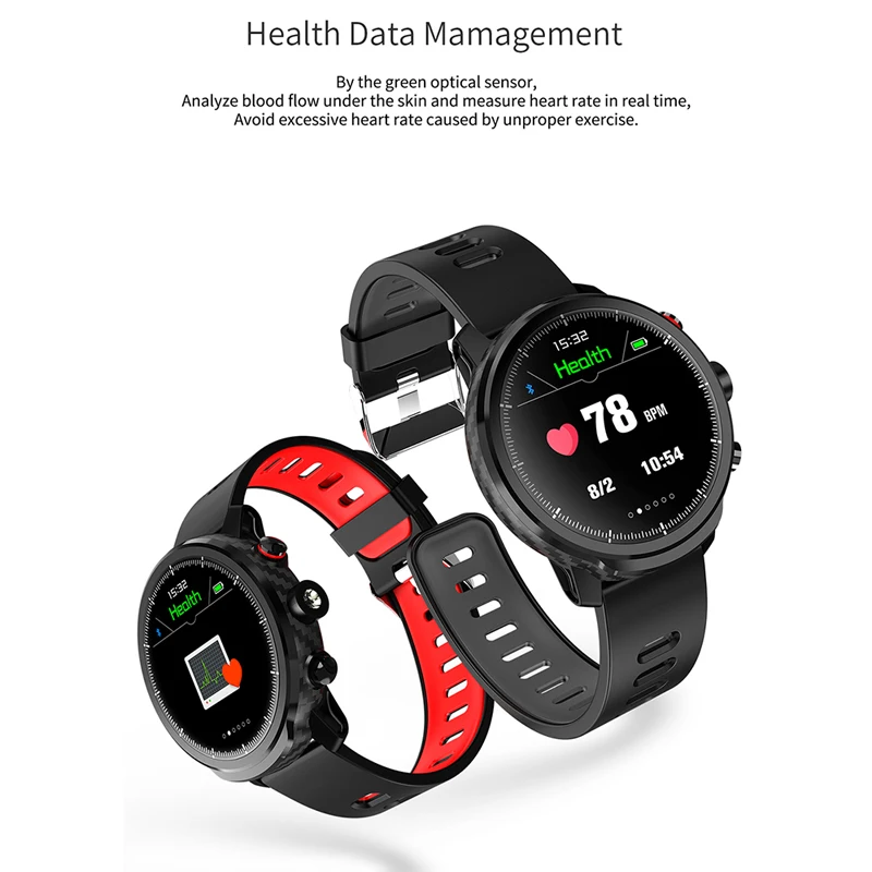 L5 Smart Watch Men IP68 Waterproof Smart Fitness Bracelet Heart Rate Monitor Band Vibrating Alarm Clock Wristband Sport Band