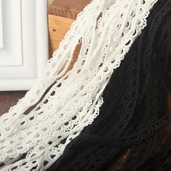 

1cm quality cotton embroidered lace soluble small wave