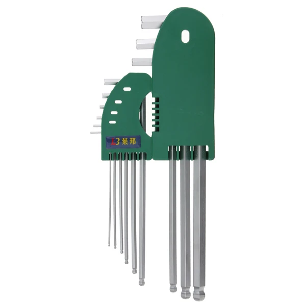 Llaves herramientas Venta Directa trinquete Llaves inglesas 2 set/lote _ 9 Unid 1 Unidades llave hexagonal 1.5-10mm mano herramienta punta de bola final tono plata