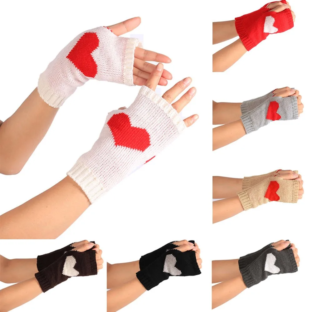 Зимние перчатки guantes наручные руки удерживающие тепло вязаные длинные без