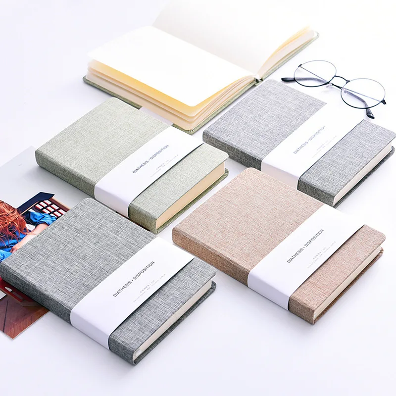 

Korea Planner Notebook Linen Cloth Grid+Blank Diary Note Book Sketchbook Journal Notepad Notatnik Papeleria Stationery