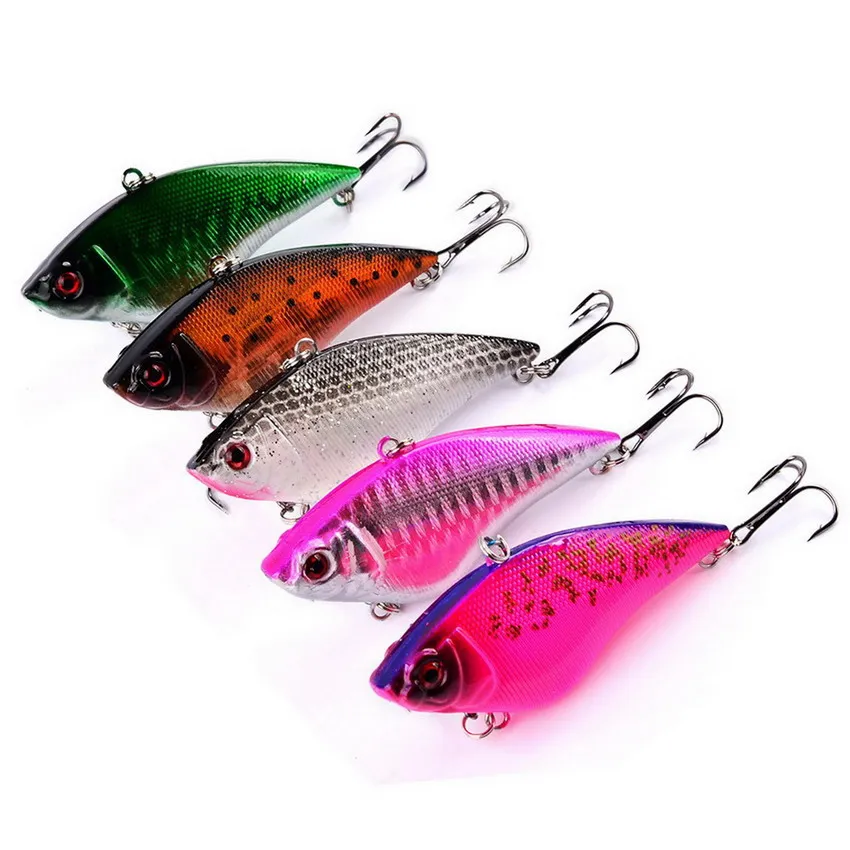1 قطعة 7 سنتيمتر 16g المتذبذب الصيد السحر Rattlin هوك الصلب الاصطناعي البلاستيك VIB الطعم Crankbait جميع عمق الشتاء الجليد الصيد معالجة