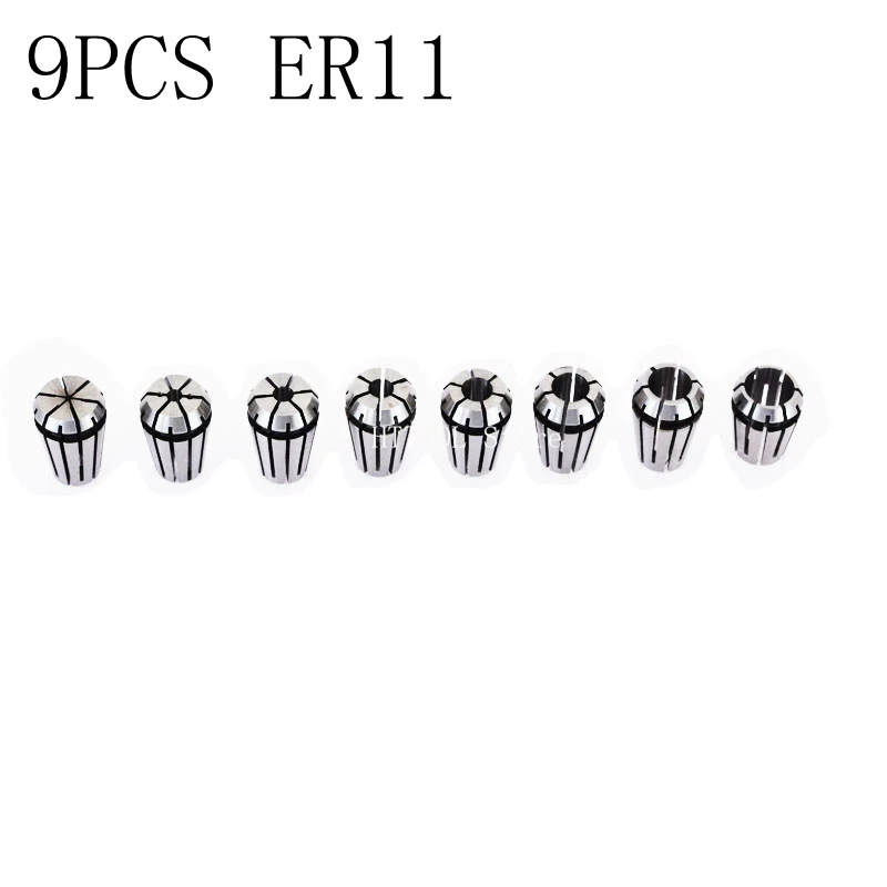

10 pieces of ER11-1-8MM 1/41/8 elastic chuck cylinder clip engraving machine spindle CNC machine tool precision 0.15mm