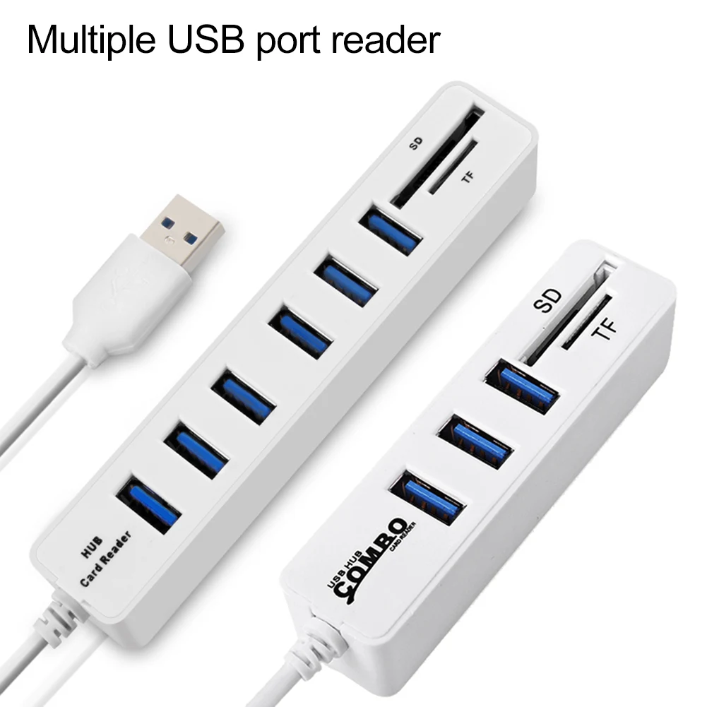 Micro USB 2,0 концентратор комбинированный SD/TF кард-ридер 3/6 порт USB адаптер для компьютера ноутбука NK-Shopping