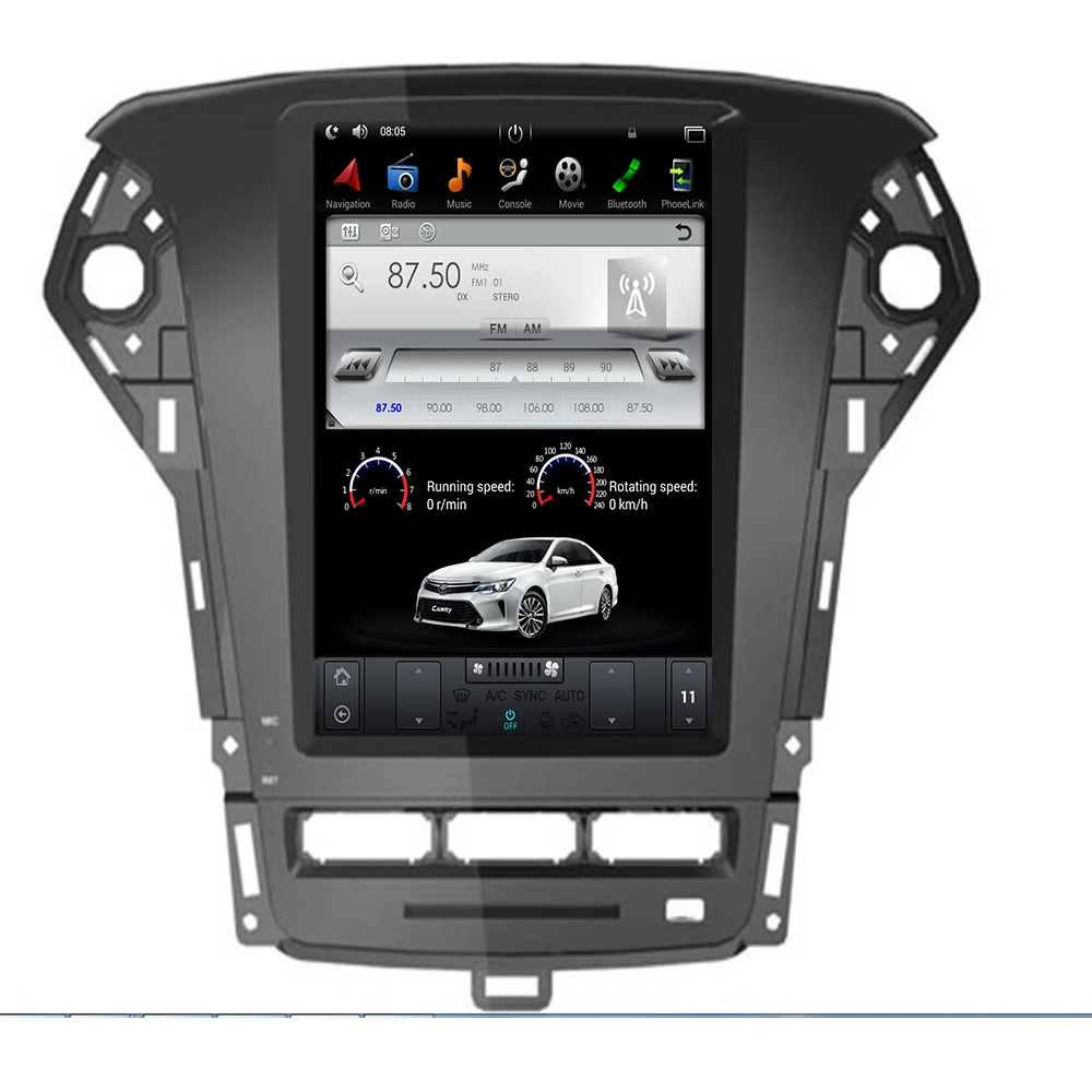 

10.4" Tesla Android 9.0 Fit FORD Mondeo 2007-2012 Car DVD Player Navigation GPS Radio