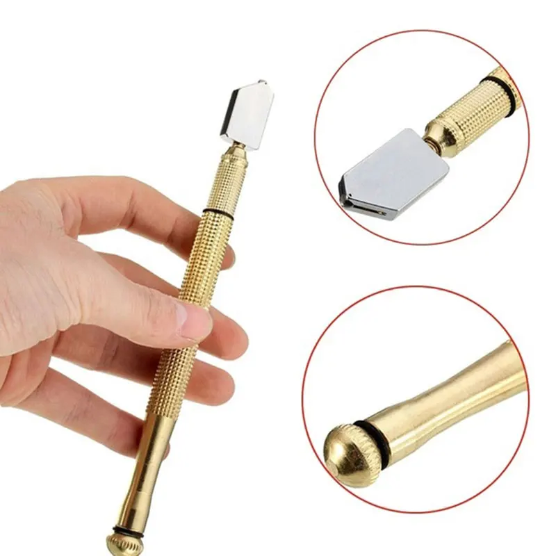 Metal anti-slip Handle Steel Glass Self-lubricating Tipped Cutter Craft Professional ceramic tile glass cutting knife | Инструменты