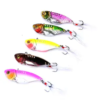 

YUIZI 500pcs Metal VIB Fishing Lures Colorful vib 11G 5.5CM Hard Fishing Tackle Bass Crank Bait Blade Lure