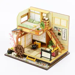 Новый кукольный дом мебель деревянный миниатюрный DIY кукольный домик мебель набор собрать С Пылезащитным покрытием кукла домашние игрушки
