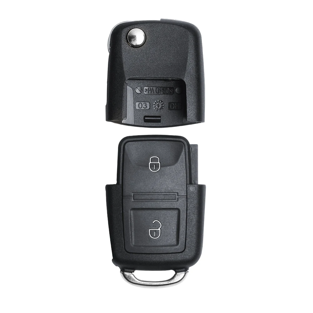 Keyecu Флип дистанционный Автомобильный ключ 2 кнопки Fob 433 МГц ID48 чип для VW Volkswagen Passat Golf Beetle Bora 1997-2001 1J0 959 753 N