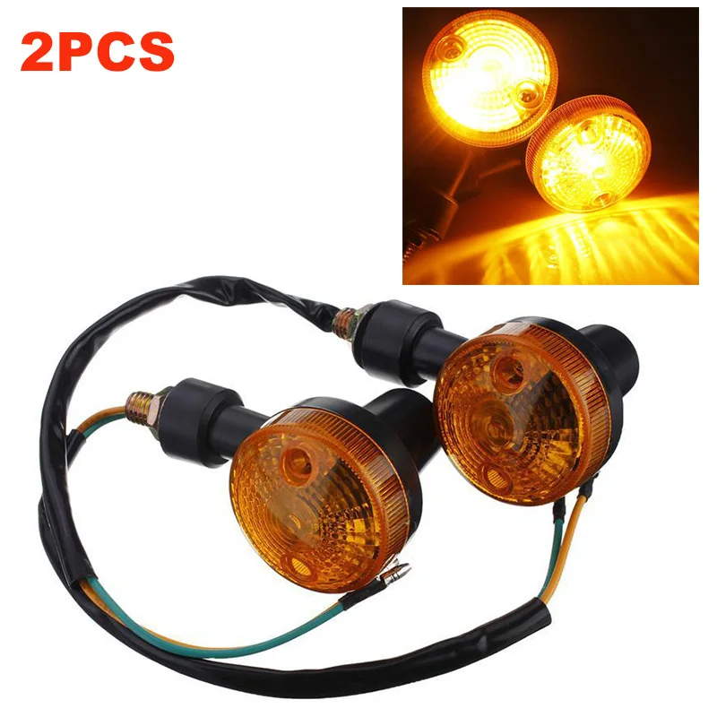 

2PCS/Set 12V Motorcycle Turn Signal Indicators LED Motorbike Blinker Flashing Lights Tail Lamp Flasher Turning Light Amber Lamp