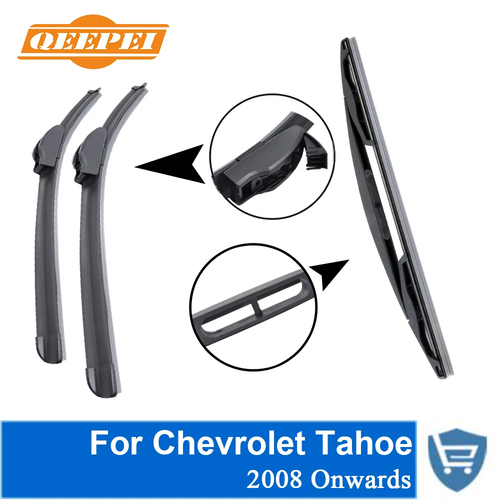 QEEPEI Front and Rear Wiper Blade no Arm For Chevrolet Tahoe 2008
