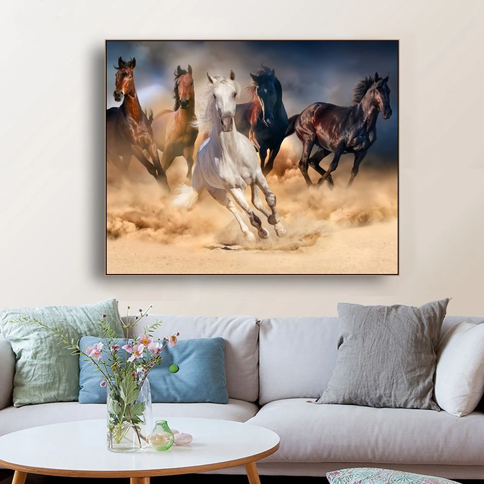 Grassland Pentium Horses настенный художественный Декор холст постер и печать Картина