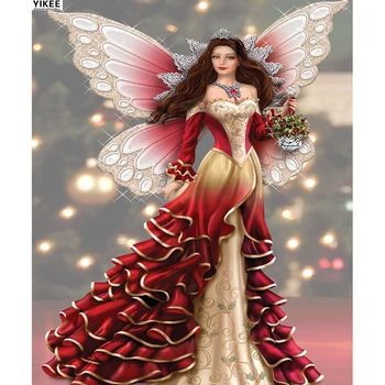 

YIKEE diamond embroidery fairy beauty,daimond painting women,5d embroidery 537