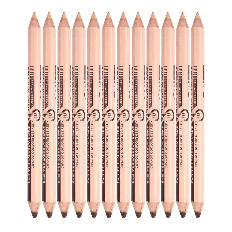 Menow Brand 12PCS Concealer+eyebrow Pencil 2 in 1 Makeup Two-head Pencils Professional Concealers Face Powder P09015