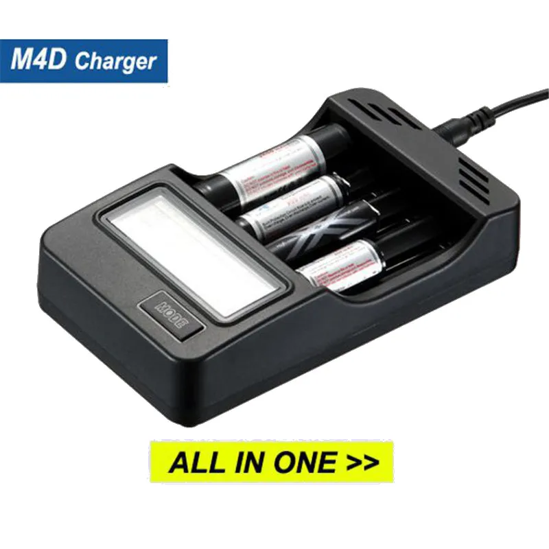 

SKILHUNT M4D Li-ion LiFePO4 IMR Ni-MH And Ni-Cd 26650/18650/AAA Batteries Charger Portable Flashlight Lighting Accessories