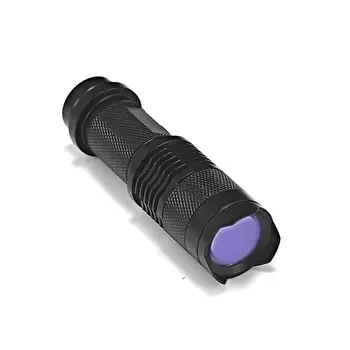 

Mini UV Flashlight Zoomable AA 14500 LED Torch Violet Purple UV Lamp Lantern Waterproof
