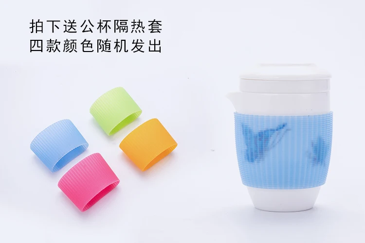 Дорожный чайный набор белый фарфор быстрая чашка один горшок и две чашки чехол для переноски открытый офис Домашний керамический кунг-фу чайный набор