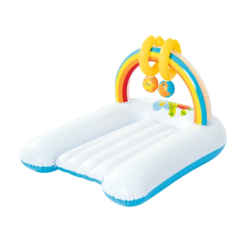 80cm Long Inflatable Baby Changing Bed Mat With Hanging Toys Extra Comfort Air Bed For Babies