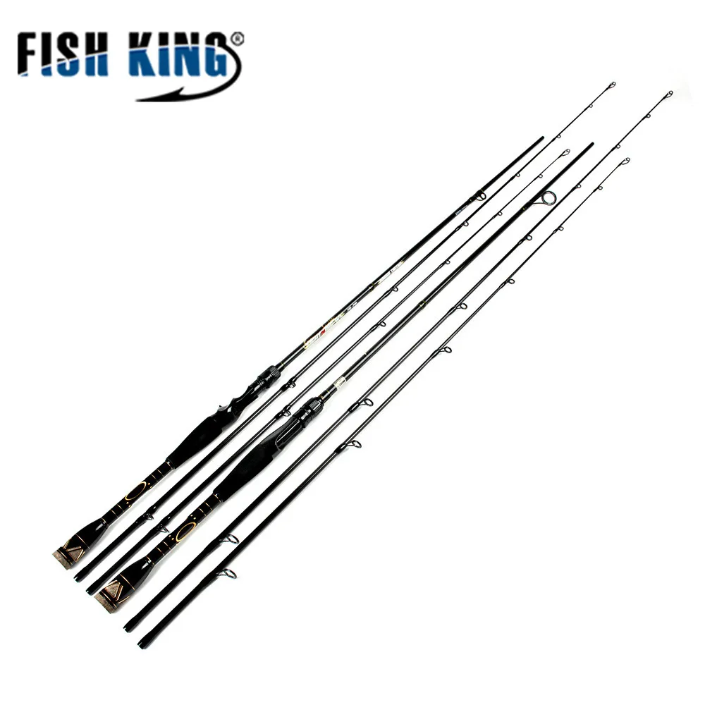 

FISH KING Spinning Fishing Rod 99% High Carbon Ice Fishing Rod SuperHard 2Scetions 2.1M to 2.4M Weight 10-30G vara de pesca