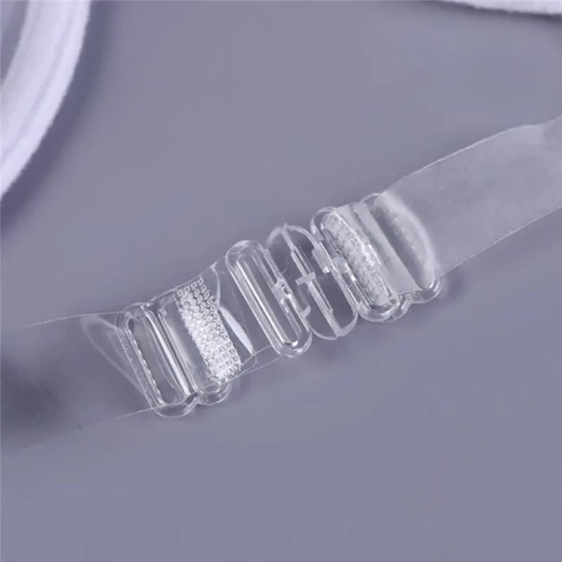 Women Push Up Bra 3/4 Cup Transparent Clear Ultra-thin Strap Invisible Unde W6U8